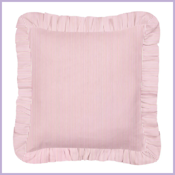 Ticking Stripe Pink Decorative Pillow - 26” x 26” Euro