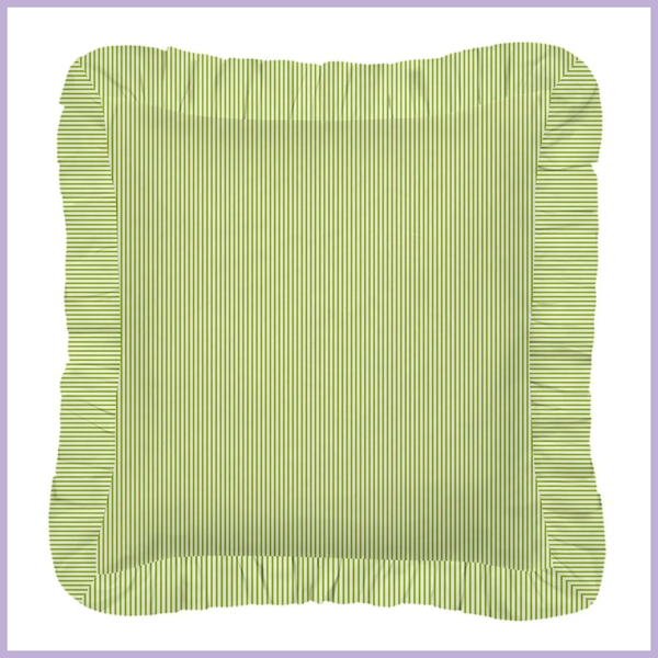 Ticking Stripe Green Decorative Pillow - 26” x 26” Euro